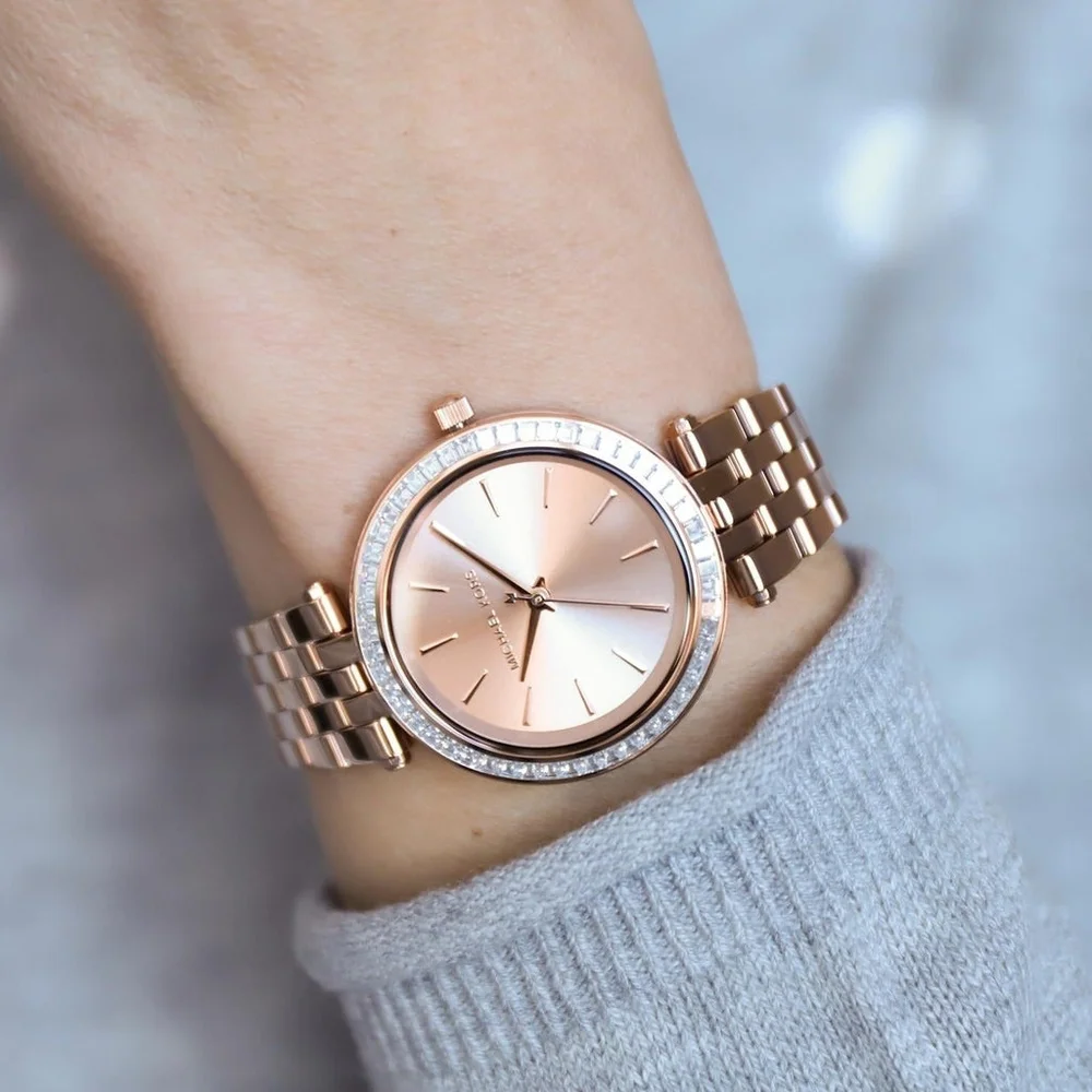 ***NEW*** Sent Michael Kors  Darci Rose Gold Tone Watch 33MM - Picture 11 of 11